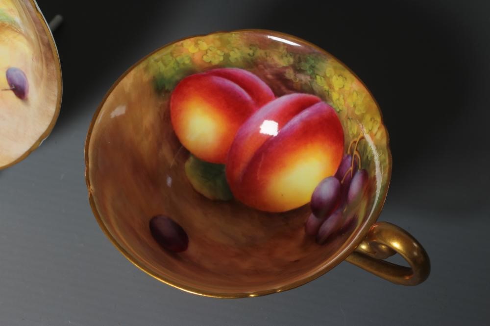 A ROYAL WORCESTER CABINET CUP AND SAUCER Image