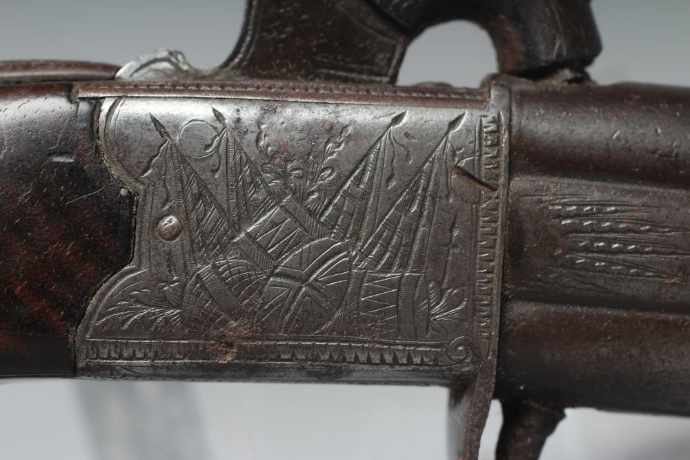A PERCUSSION TURN BARREL PISTOL by Egan Image