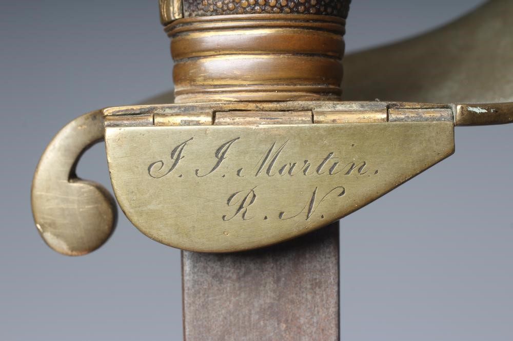 AN 1827 PATTERN NAVAL OFFICER'S SWORD owned by Staff Surgeon James J Martin Image