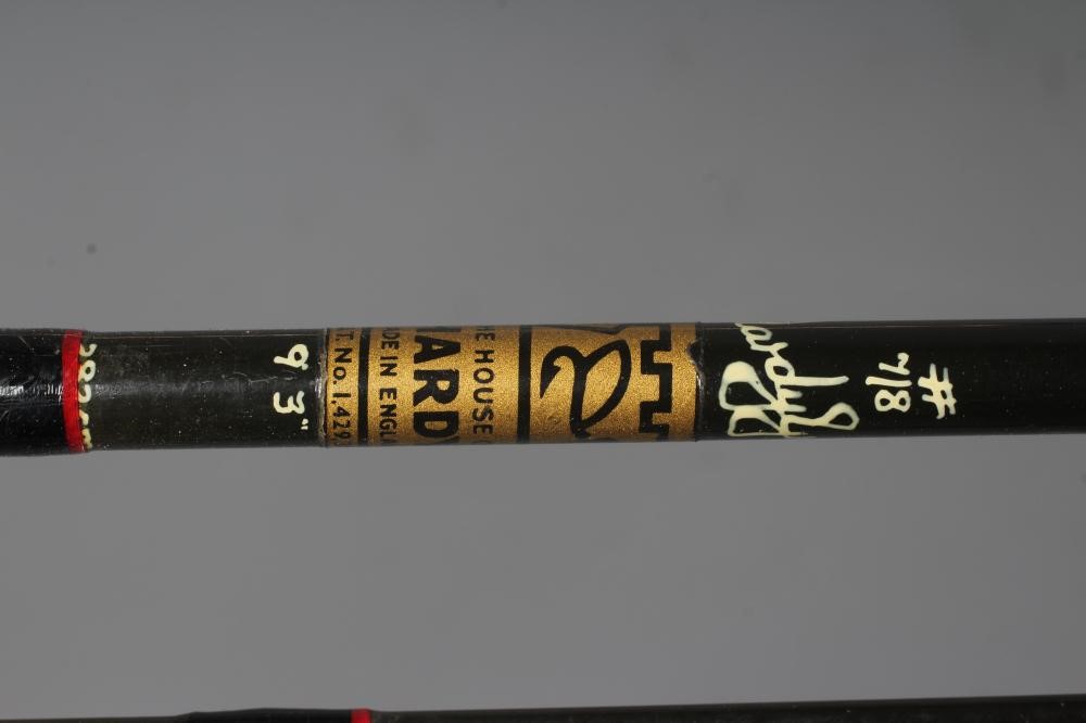 TWO GRAPHITE FLY FISHING RODS, comprising a Hardy "HardyGraphite" 9' 3" #7/8 two piece, and a Bruce Image