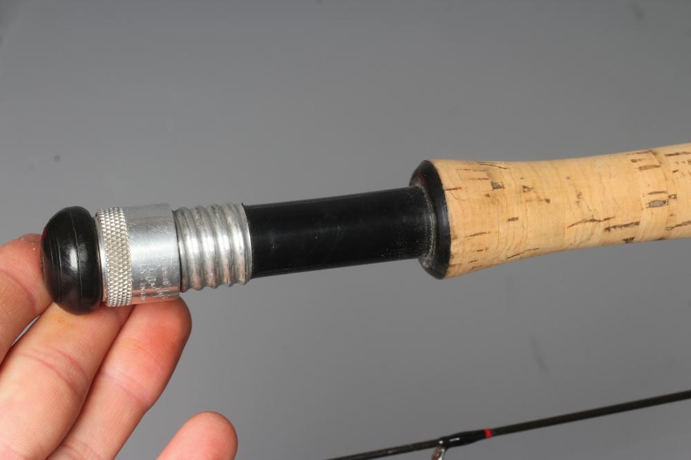 TWO GRAPHITE FLY FISHING RODS, comprising a Hardy "HardyGraphite" 9' 3" #7/8 two piece, and a Bruce Image