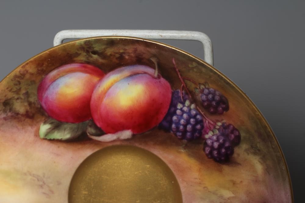 A ROYAL WORCESTER CABINET CUP AND SAUCER Image