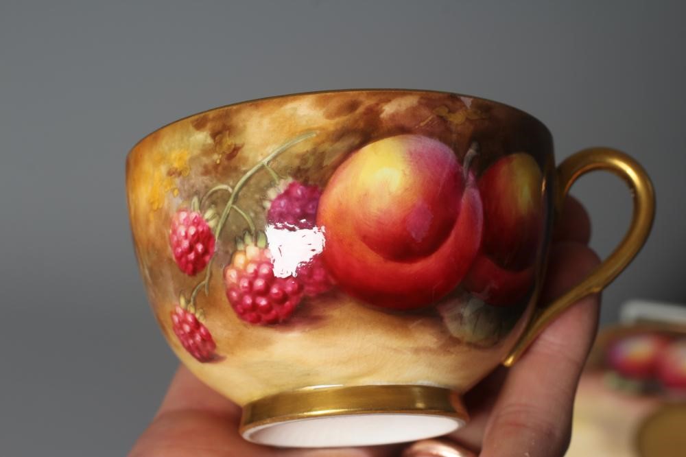 A ROYAL WORCESTER CABINET CUP AND SAUCER Image