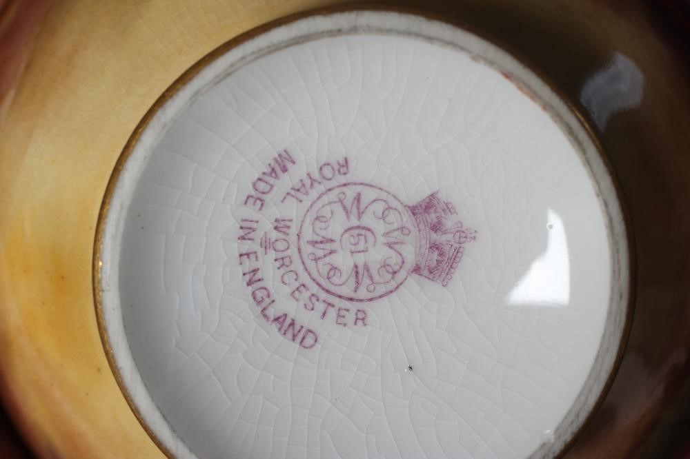 A ROYAL WORCESTER CABINET CUP AND SAUCER Image