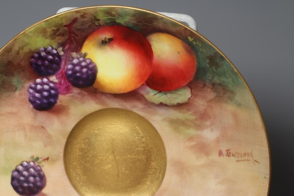 A ROYAL WORCESTER CABINET CUP AND SAUCER Image