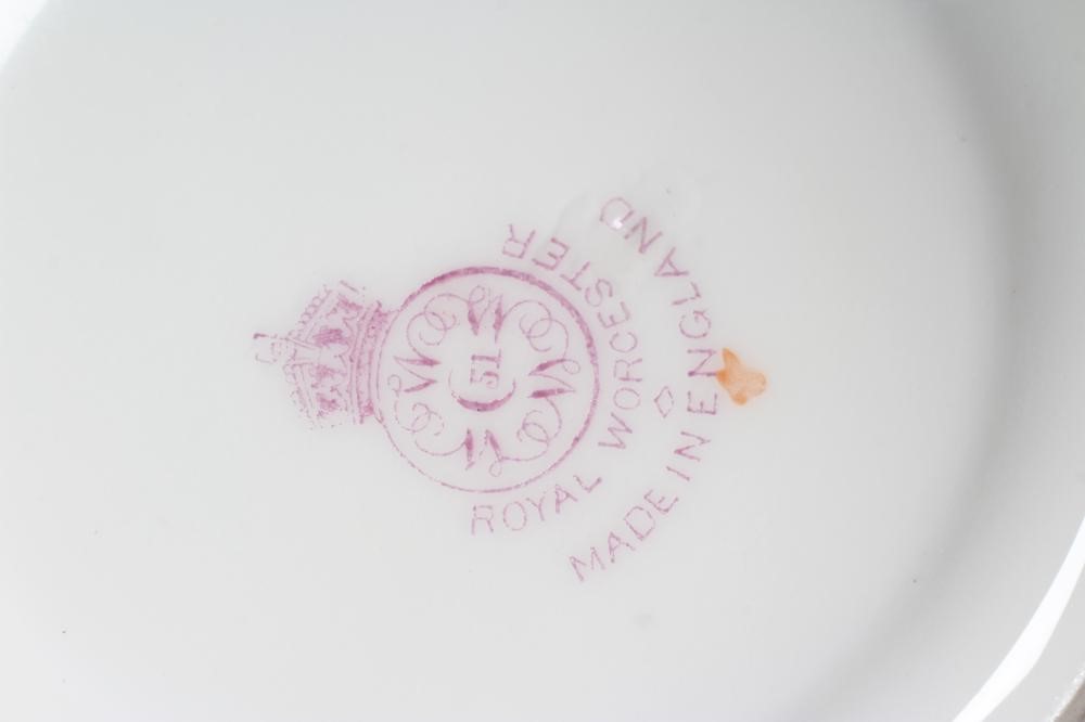 A ROYAL WORCESTER CABINET CUP AND SAUCER Image