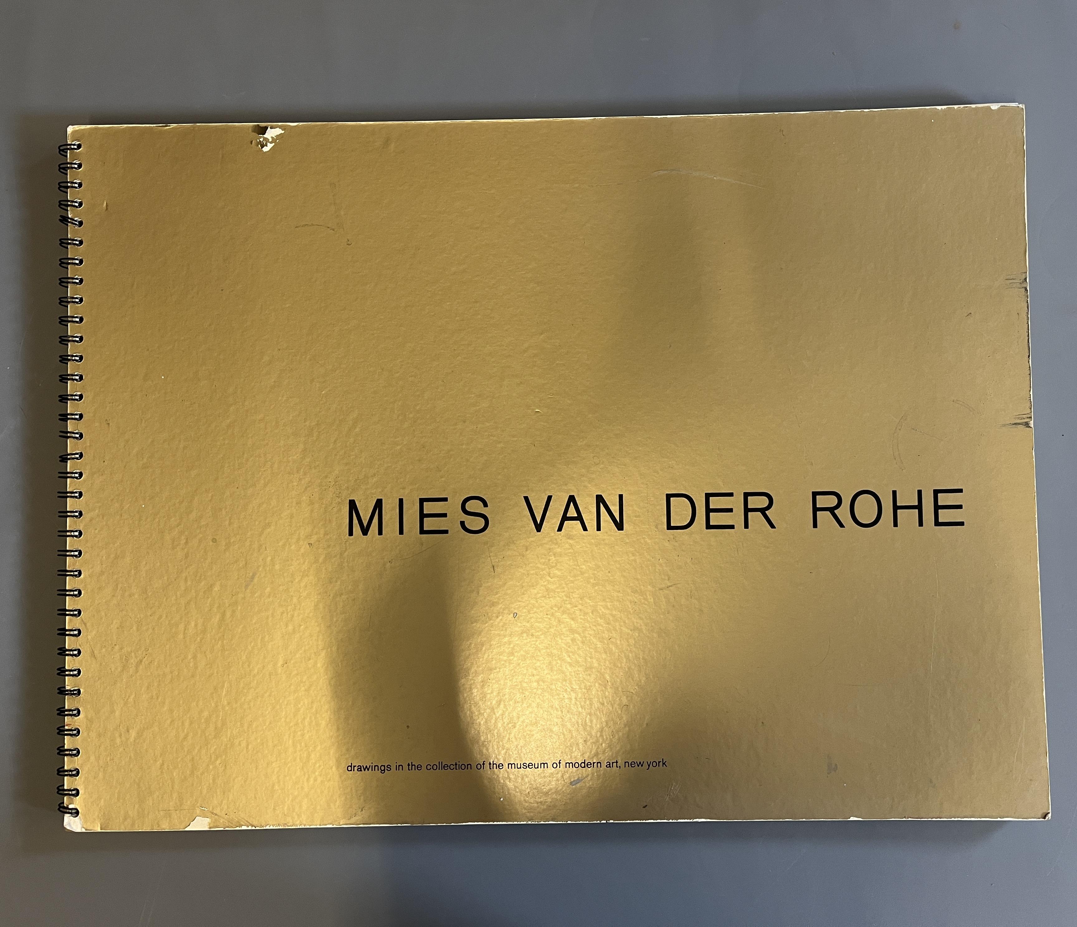 LUDWIG MIES VAN DER ROHE, MOMA, edited by Ludwig Glaeser, oblong elephant folio with spiral binding, Image