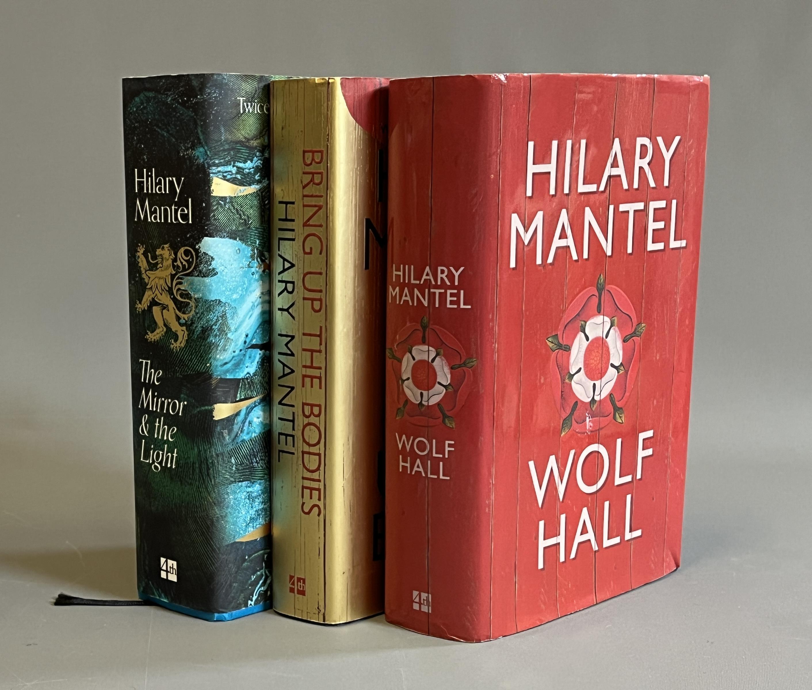 HILARY MANTEL, Wolf Hall; Bring up the Bodies & The Mirror and the Light, first, second and first UK Image