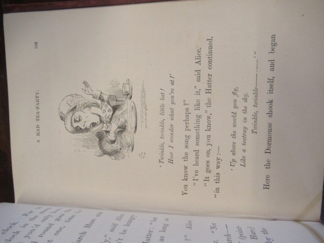 ALICE IN WONDERLAND, Lewis Carroll, 1876, Macmillan, 51st Thousand; good condition, lower inner Image