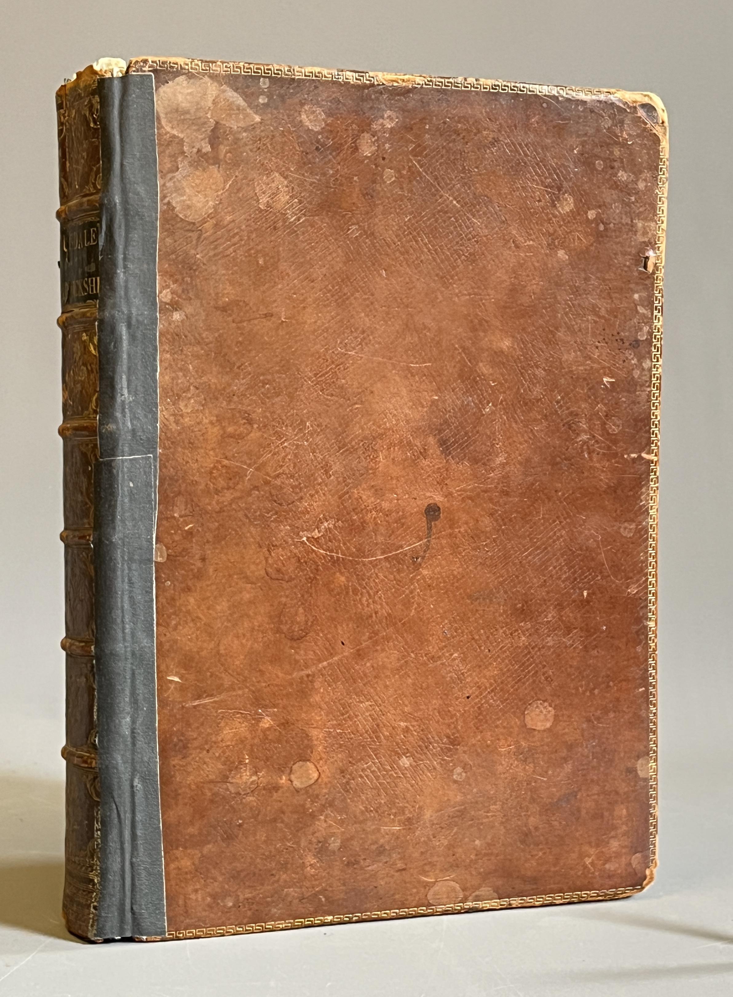 THE ANTIQUITIES OF WARWICKSHIRE, William Dugdale, 1655, Thomas Warren, diced calf binding with taped Image