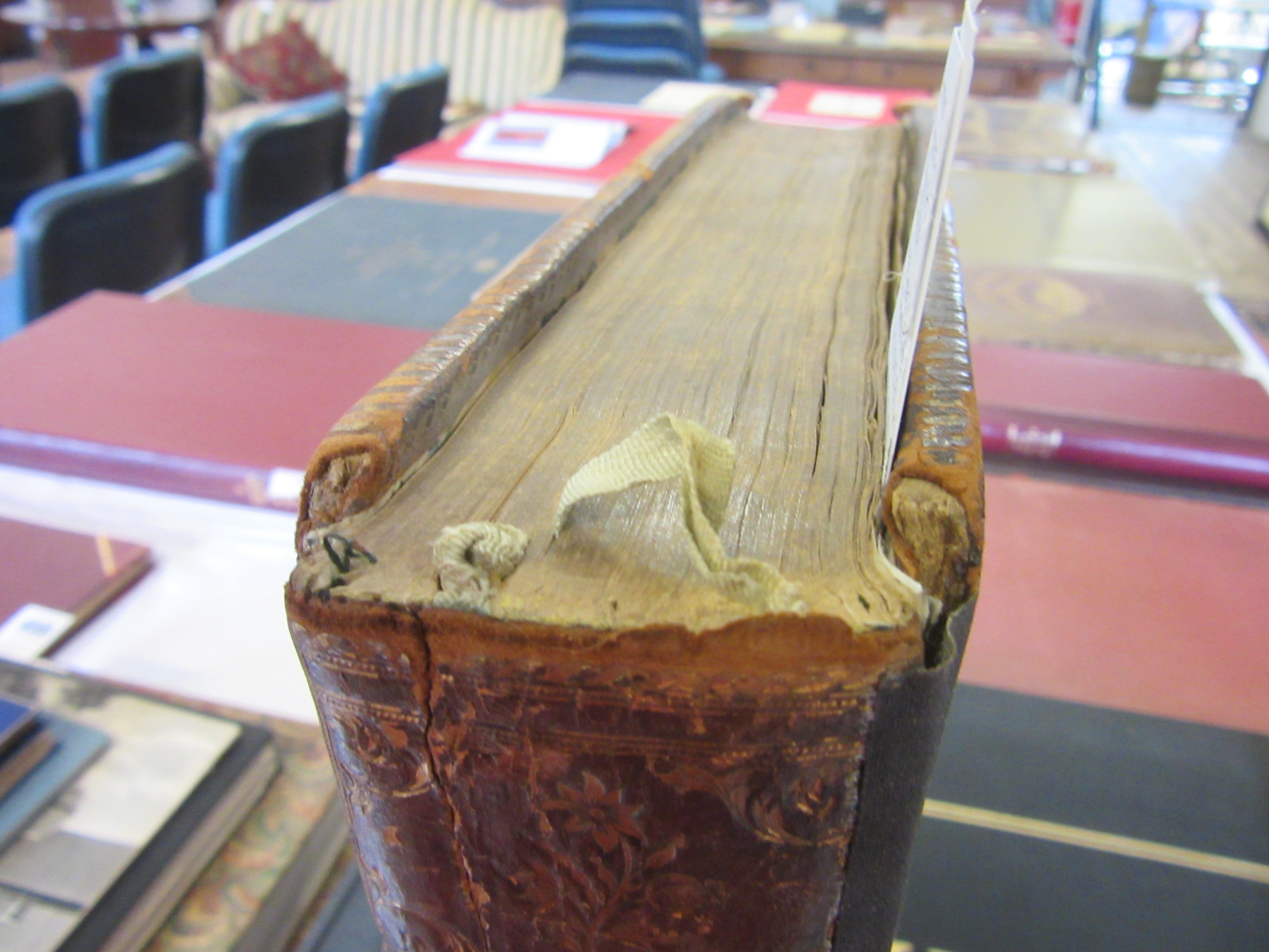 THE ANTIQUITIES OF WARWICKSHIRE, William Dugdale, 1655, Thomas Warren, diced calf binding with taped Image