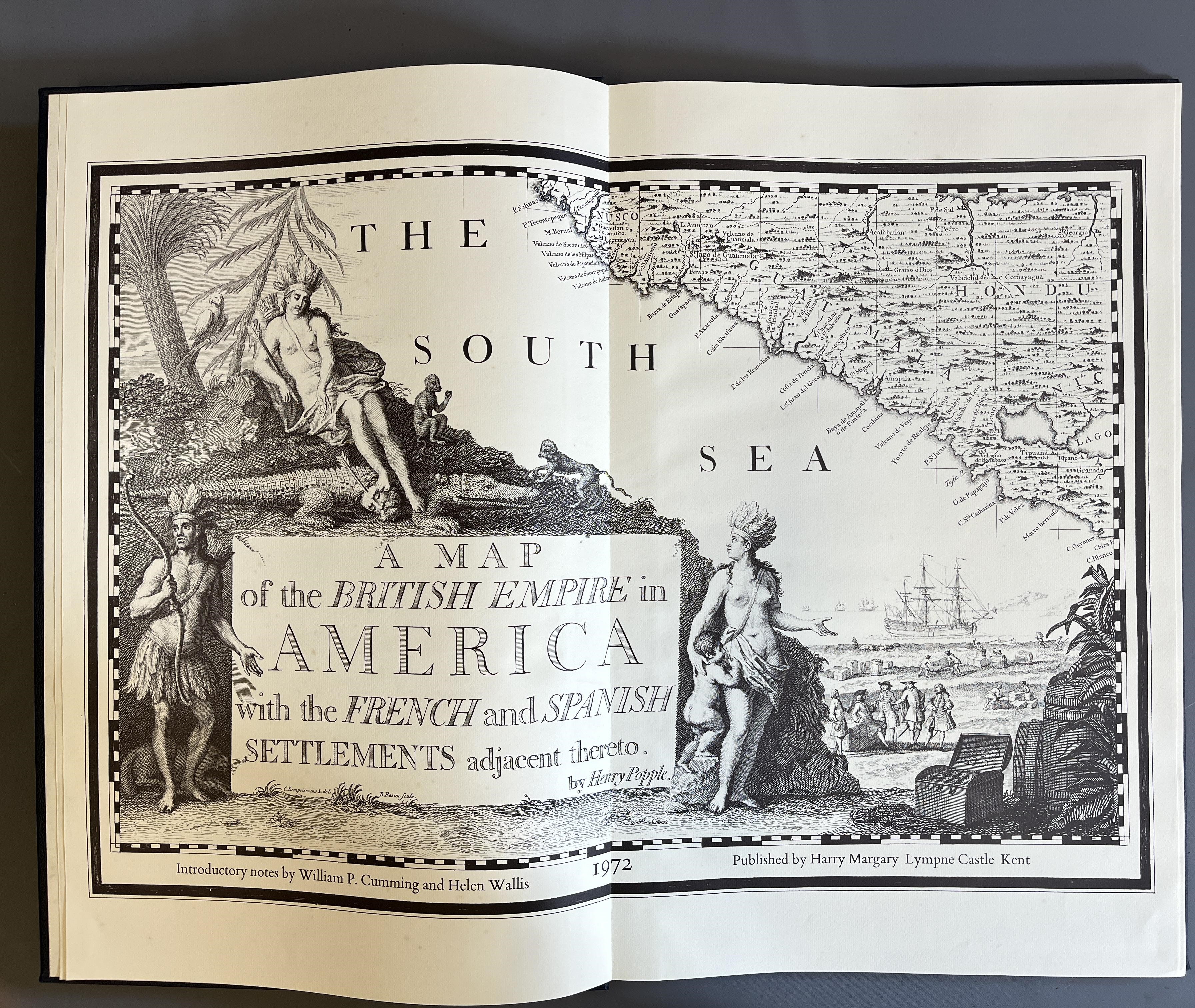 A MAP OF THE BRITISH EMPIRE IN AMERICA, Facsimile by Harry Margary, Lympne Castle, Kent, large folio Image