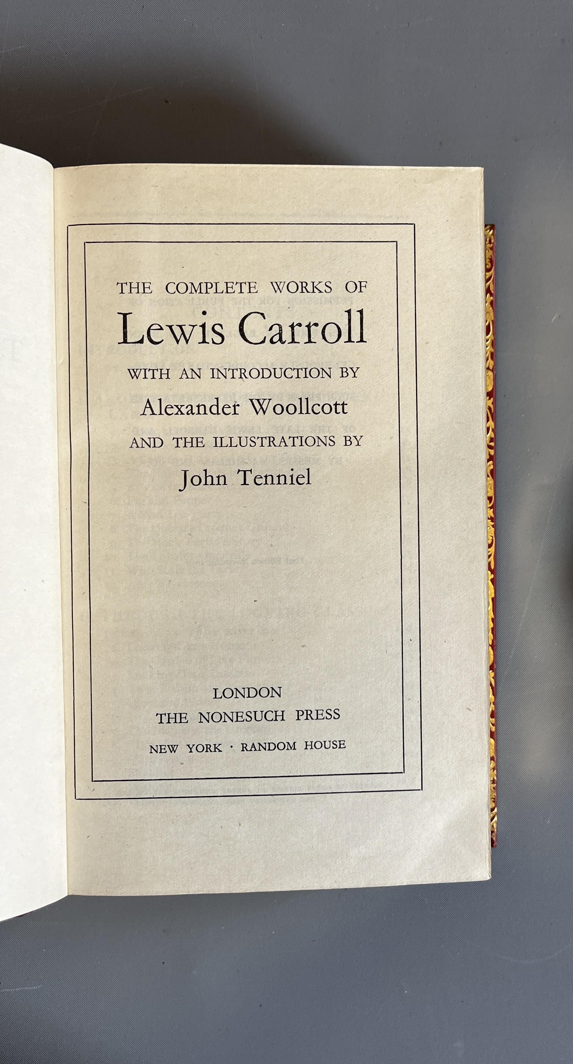 BAYNTUN RIVIERE BINDING on Complete Works of Lewis Carroll Image