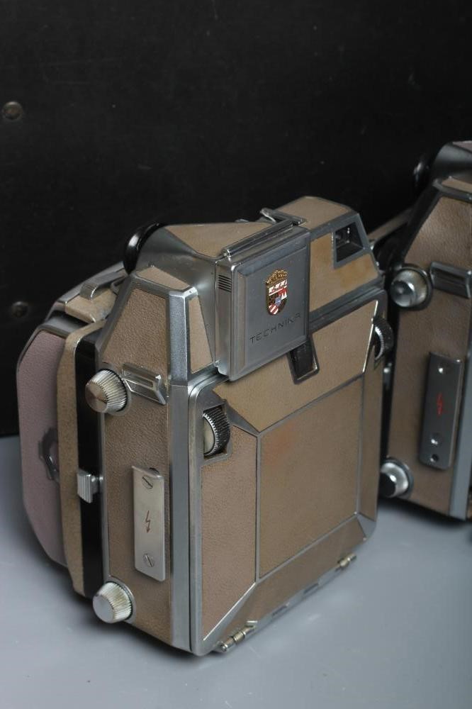 TWO LINHOF TECHNIKA CAMERA BODIES, comprising an A.P. and an A.P.a., together with one Linhof lenses Image