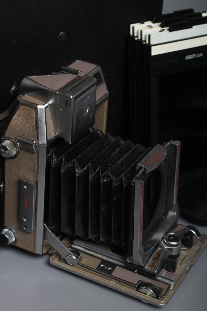 TWO LINHOF TECHNIKA CAMERA BODIES, comprising an A.P. and an A.P.a., together with one Linhof lenses Image
