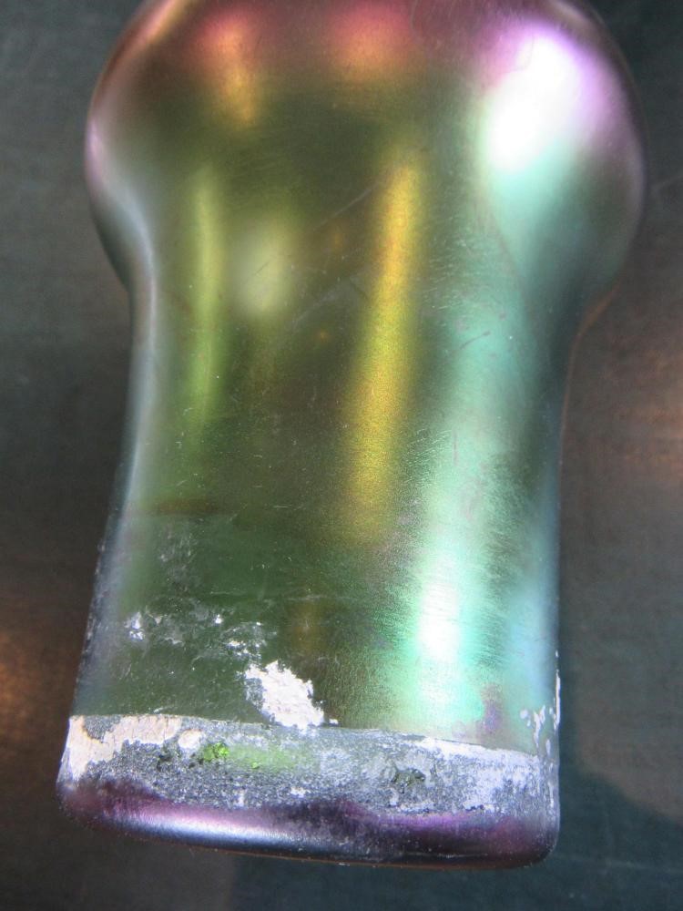 AN ART NOUVEAU EARTHENWARE VASE BY J. VON SCHWARZ of bulbous form with rounded trefoil neck in a Image