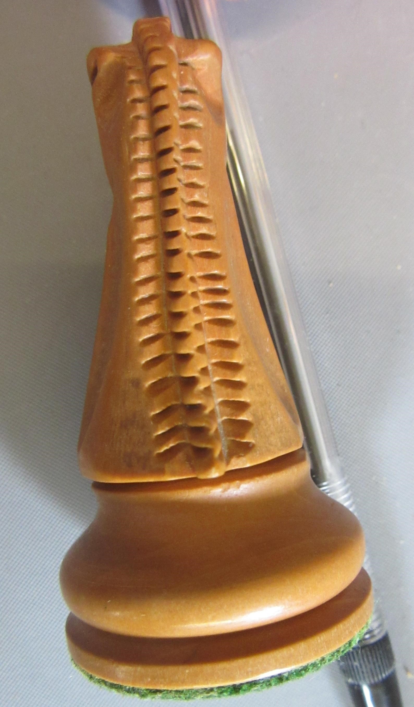 A JAQUES STAUNTON CHESS SET, c.1981, in box and ebony, weighted, in green baize lined box with Image