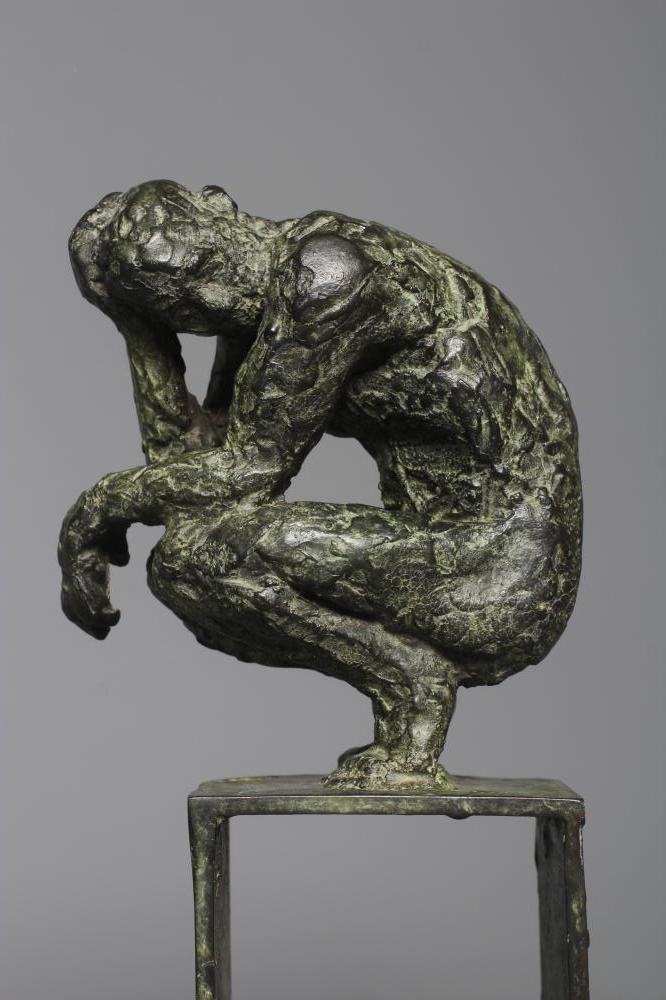 LAURENCE EDWARDS (b.1967) Crouching Man, bronze sculpture, signed and dated 2017, numbered 13/15, Image