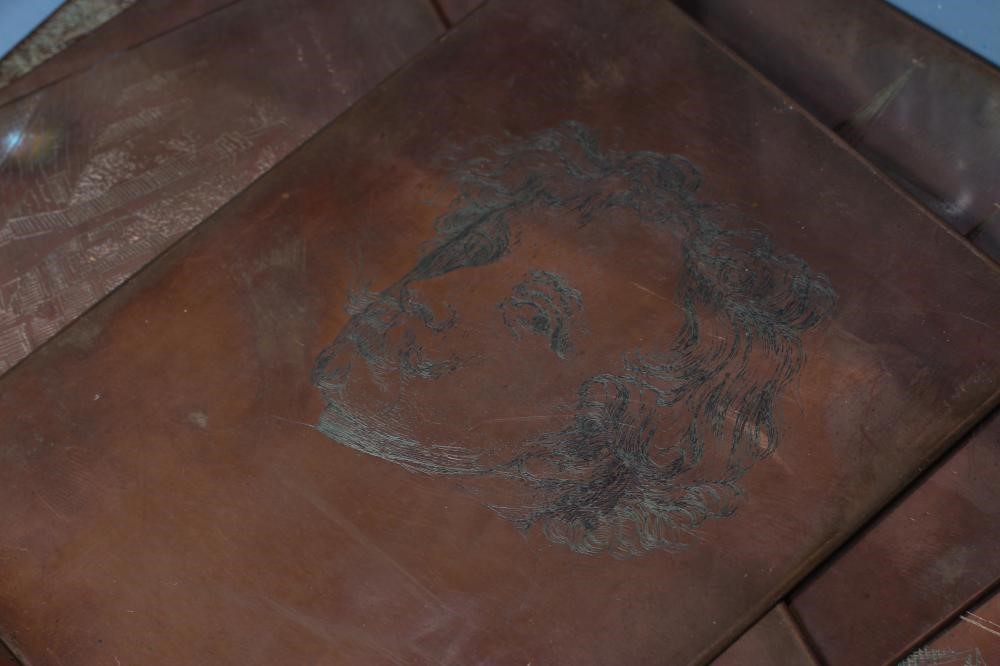 GEORGE WILLOTT (1900-2000) Sixteen copper and intaglio printing blocks used by the artist for design Image