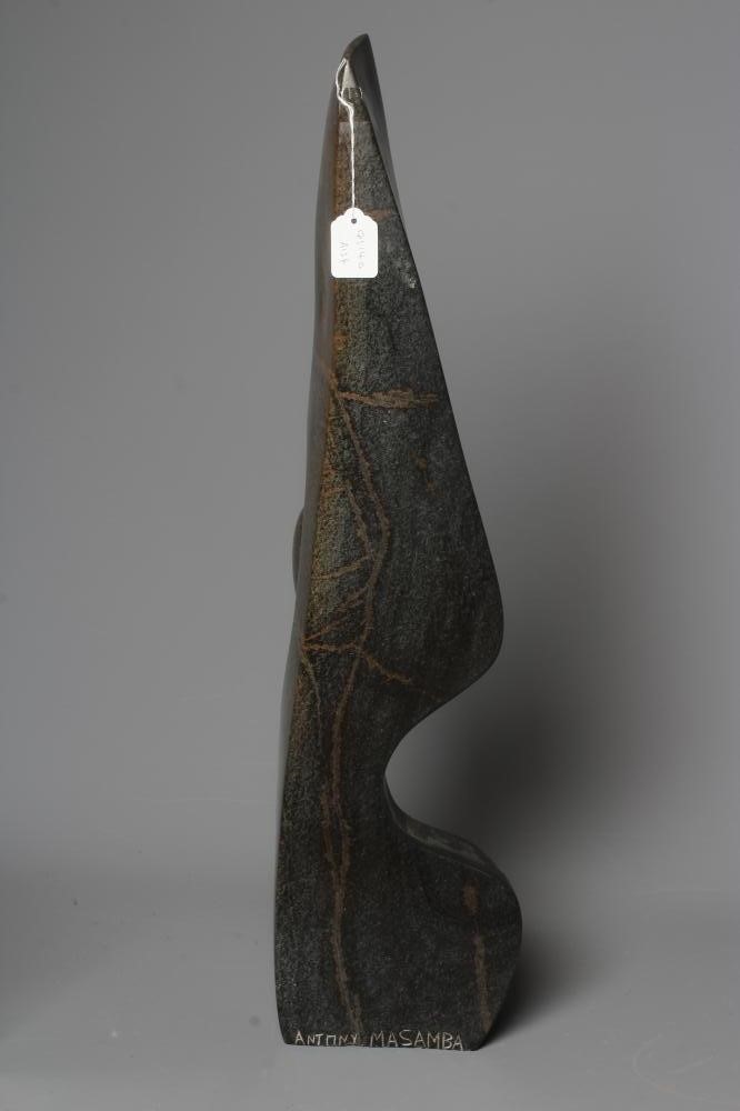 ANTONY MASAMBA (b.1973) Shona polished stone sculpture, signed to the rear of the base, 28 1/2" high Image