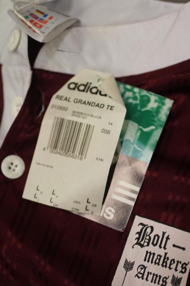 PAUL 'BONEHEAD' ARTHURS - A BESPOKE ADIDAS BOLT MAKERS ARMS PUB FOOTBALL TEAM SHIRT produced when Image