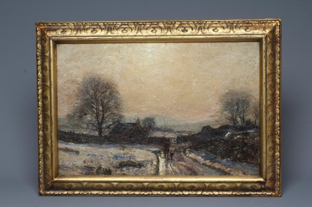 HERBERT F ROYLE (1870-1958) Snow Bound Winter Track Image