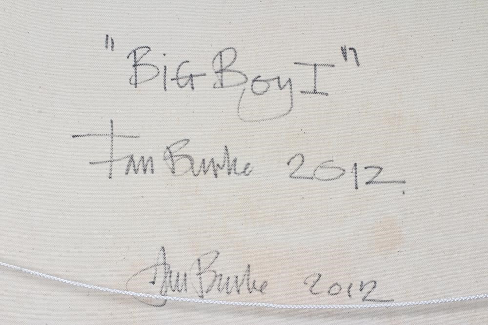IAN BURKE (b.1955) Big Boy I, signed, inscribed with title and dated 2012 verso, oil on canvas, 30" Image