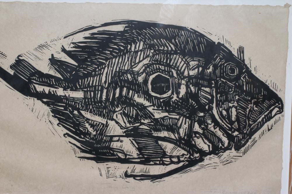 IAN BURKE (b.1955) John Dory, signed lower right, inscribed with title and dated 2011, woodcut, 20 Image