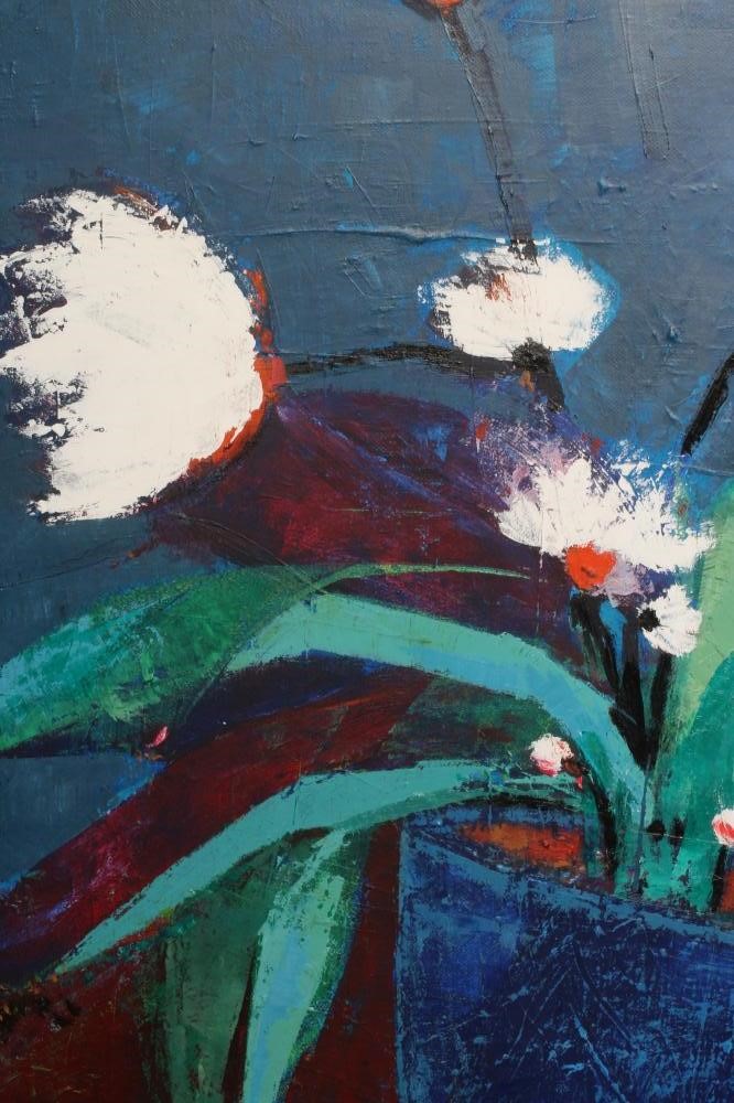 AMRIK VARKALIS (b.1949) Still Life, signed lower right, oil on canvas, 27 1/2" x 19 1/2", unframed Image
