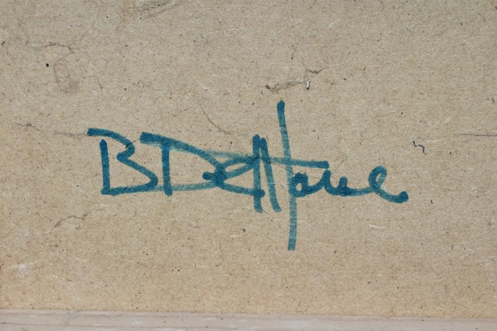 BARRY DE MORE (1948-2023) Dean Clough Summer, signed and inscribed with title verso, oil on board, Image