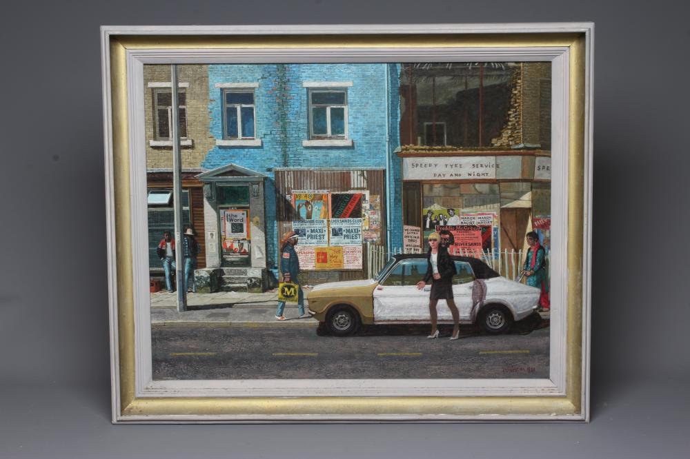 FRANK JOHNSON (1917-1998) Lumb Lane, Southfields, Bradford, signed lower right and dated 1988, oil Image