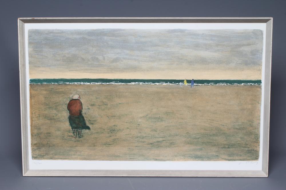 HANS POTTHOFF (1911-2005) Beach Scene, signed, numbered 186/200, lithograph, 17" x 26 1/2" (SH), Image