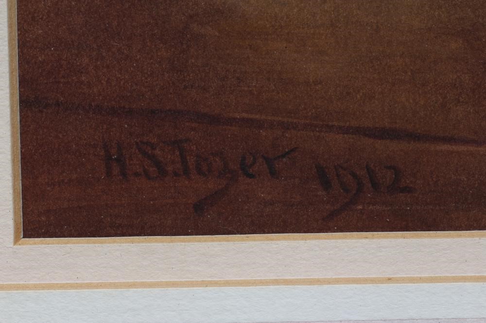 HENRY E TOZER (1864-1955) Evening Meal, signed lower left and dated 1912, watercolour, 10" x 13 Image