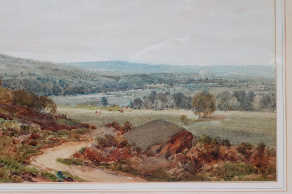 WILLIAM CHARLES RUSHTON (1860-1921) View of an Estuary and a Moorland Scene, a pair, both signed, Image