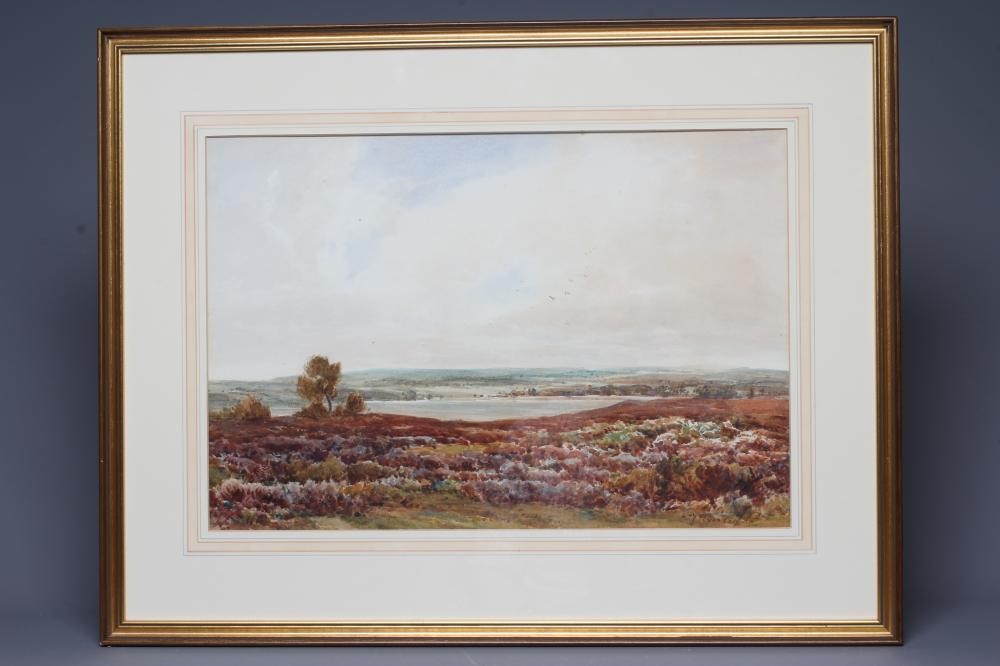 WILLIAM CHARLES RUSHTON (1860-1921) View of an Estuary and a Moorland Scene, a pair, both signed, Image