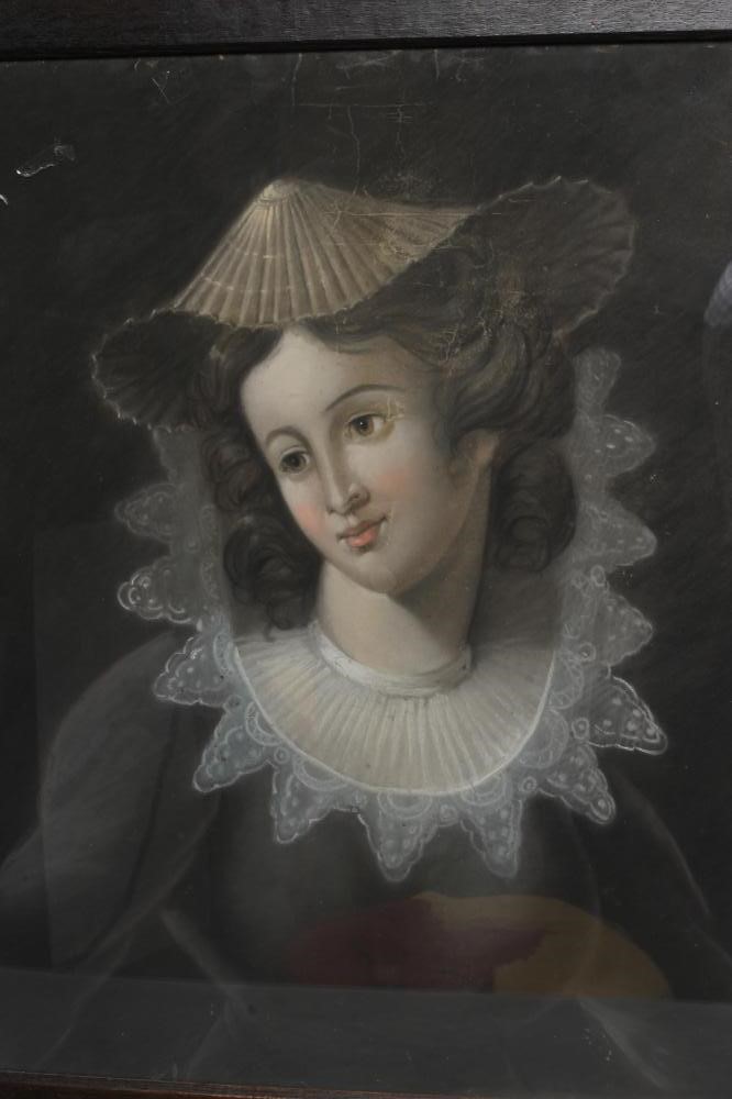 BRITISH SCHOOL (Late 19th/early 20th century) Portrait of a Young Lady Wearing a Lace Collar and a Image
