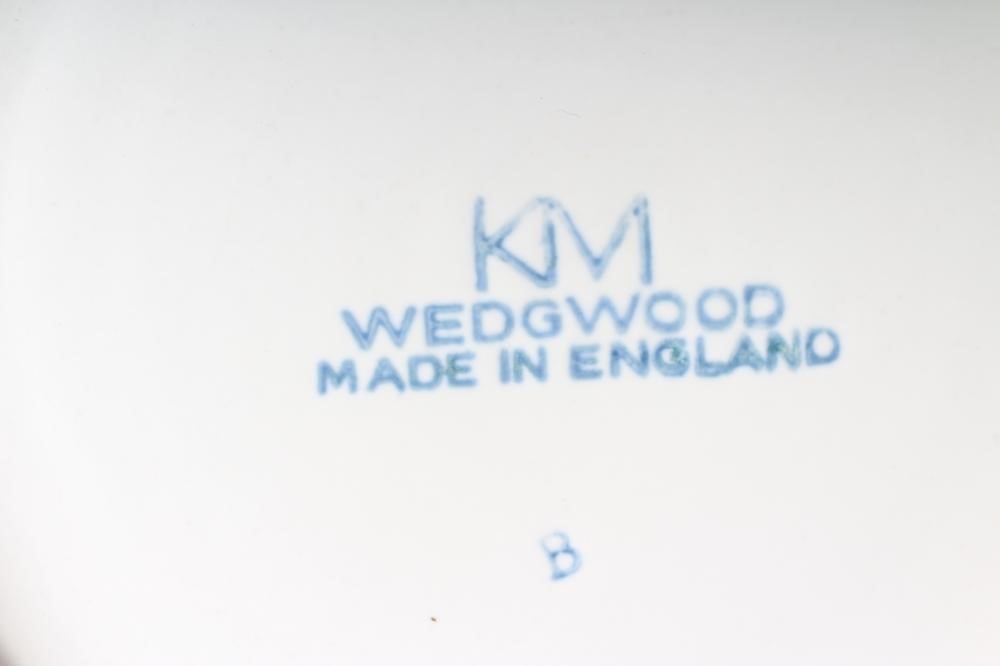 KEITH MURRAY FOR WEDGWOOD - A MOONSTONE POTTERY FOOTBALL VASE, printed KM WEDGWOOD MADE IN ENGLAND Image