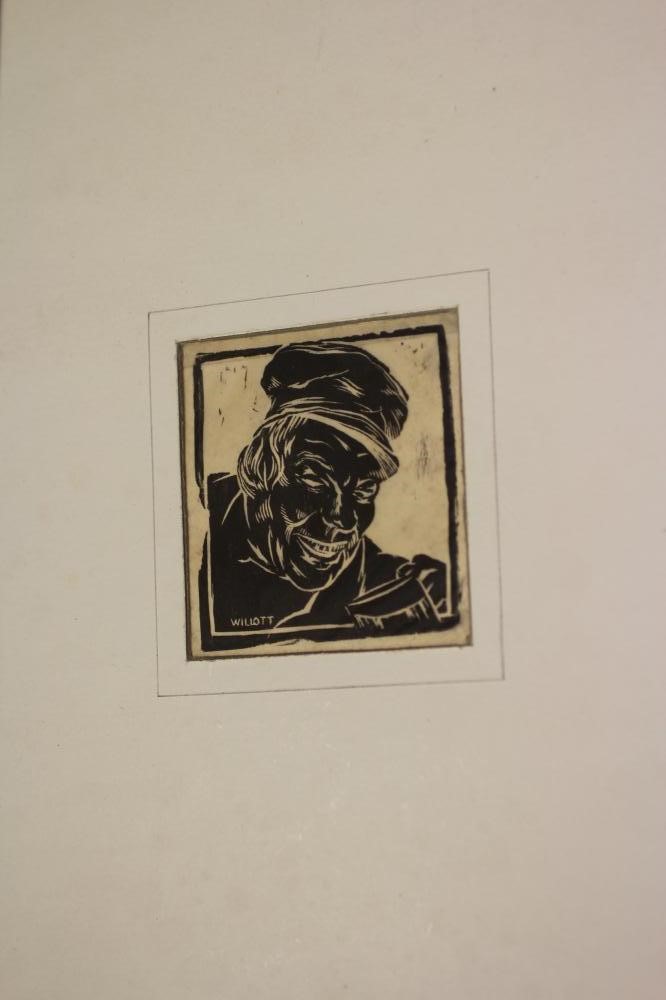 GEORGE WILLOTT (1900-2000) Sixteen unframed works to include a watercolour self portrait Image