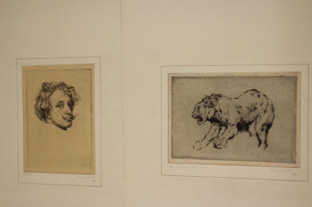 GEORGE WILLOTT (1900-2000) Sixteen unframed works to include a watercolour self portrait Image