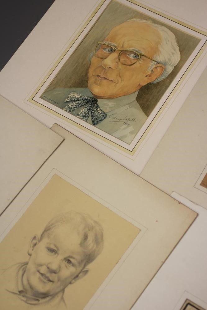 GEORGE WILLOTT (1900-2000) Sixteen unframed works to include a watercolour self portrait Image