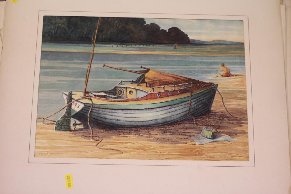 GEORGE WILLOTT (1900-2000) A collection of unframed watercolours to include a view of Newquay Image