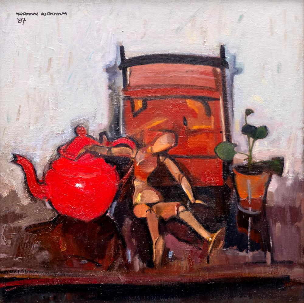 NORMAN KIRKMAN (1936-2021) Still Life with Red Teapot Image