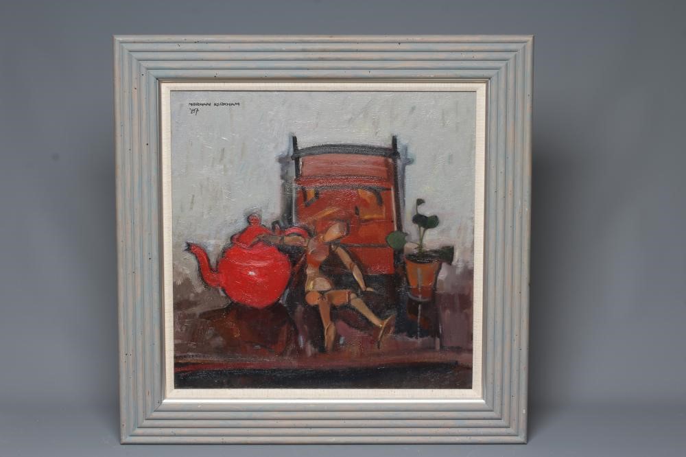 NORMAN KIRKMAN (1936-2021) Still Life with Red Teapot Image