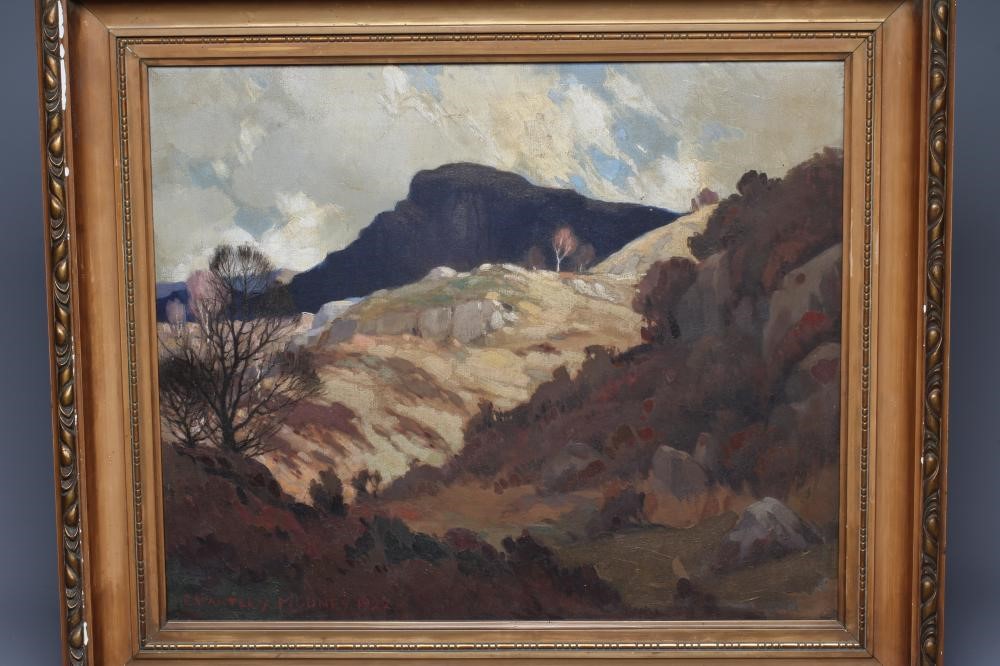 EDWARD HARTLEY MOONEY (1878-1938) Mountainous landscape, signed lower left and dated 1922, oil on Image