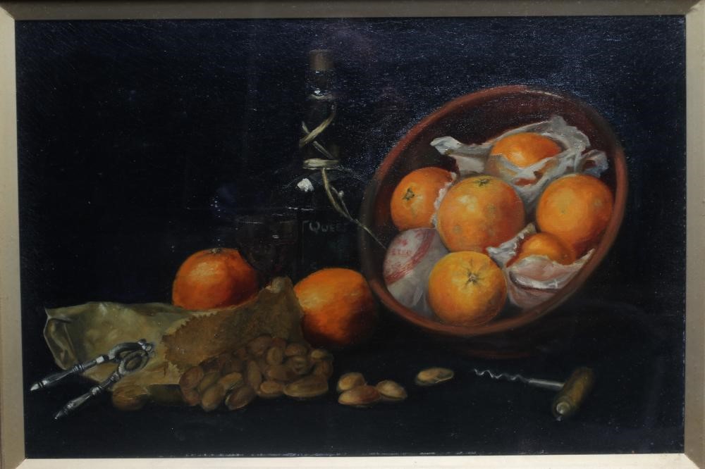 FOLLOWER OF WILLIAM JOSEPH MCCLOSKEY (1859-1941) Still Life with Oranges in Tissue Paper Image