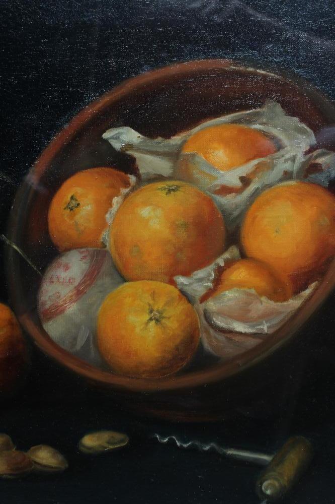 FOLLOWER OF WILLIAM JOSEPH MCCLOSKEY (1859-1941) Still Life with Oranges in Tissue Paper Image