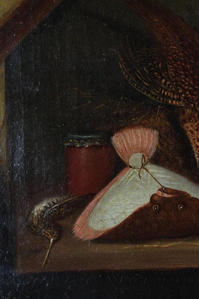 BRITISH SCHOOL (19th Century) Still Life of Game and Fish, a pair, oil on canvas, each 5 3/4" x 7 Image