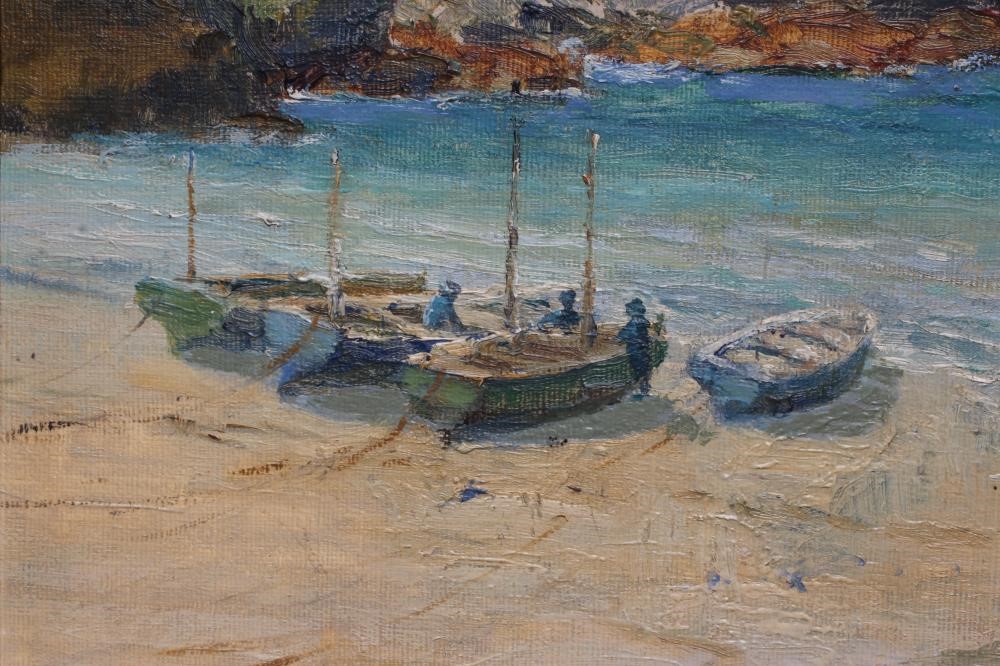HAMPDEN A MINTON (act.1891-1929) A Small Cove near Port Isaac, Cornwall, signed lower left, oil on Image