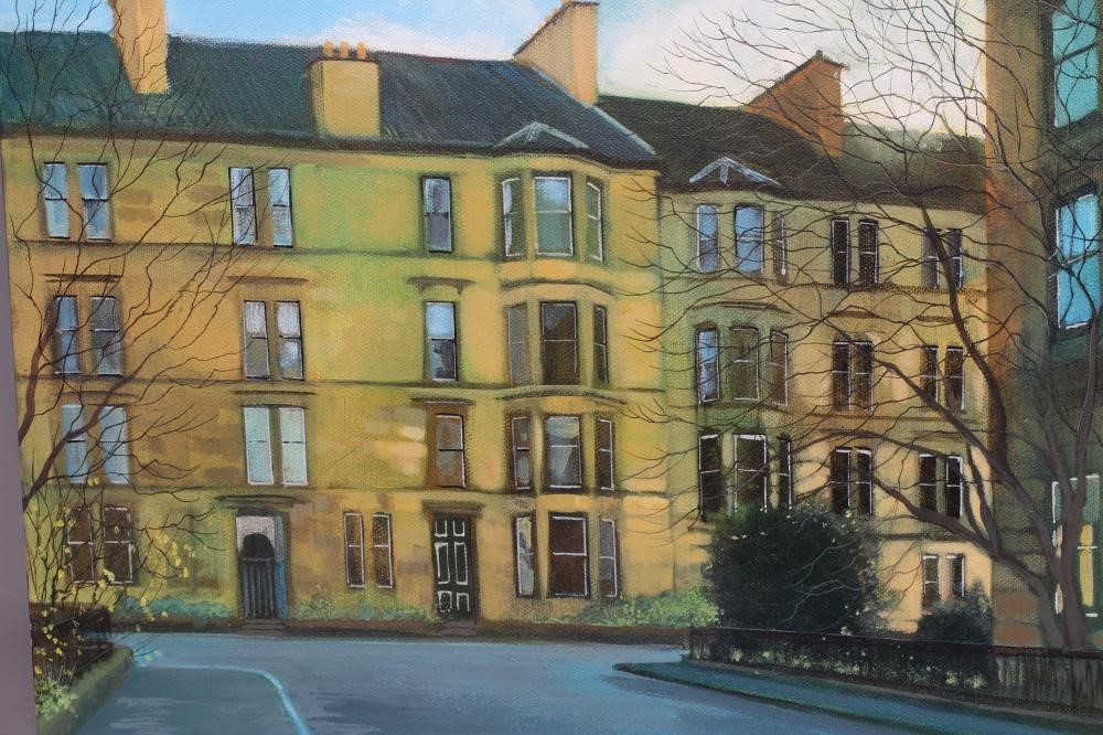 FIONA C GRAHAM (b.1952) Sunlight, Clouston St., signed lower right, oil on canvas, 16" x 20", Image