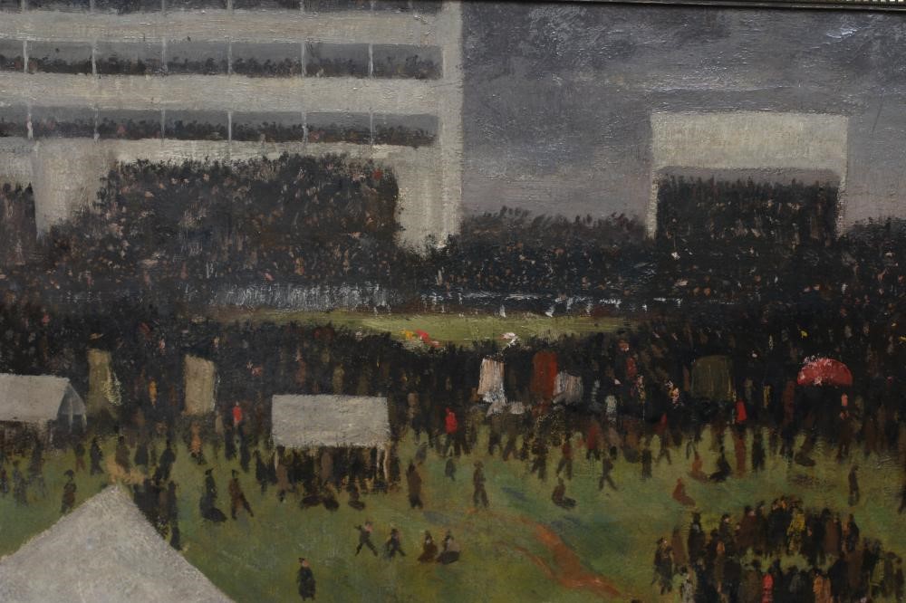 HENRY MARVELL CARR (1894-1970) Horse Race Meeting, signed lower right and dated '23, oil on canvas, Image